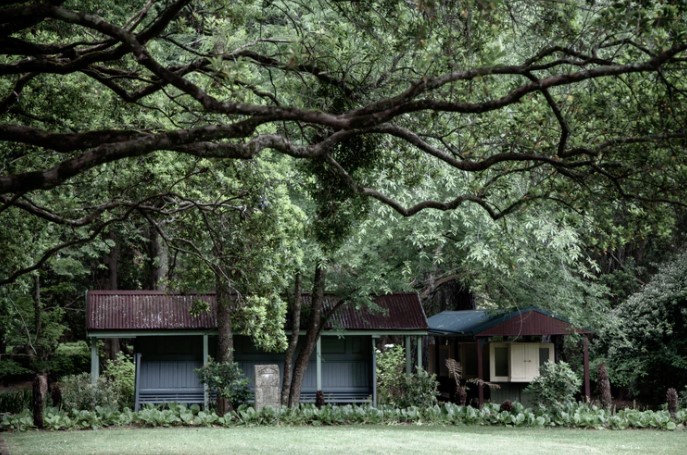 Australian garden with house